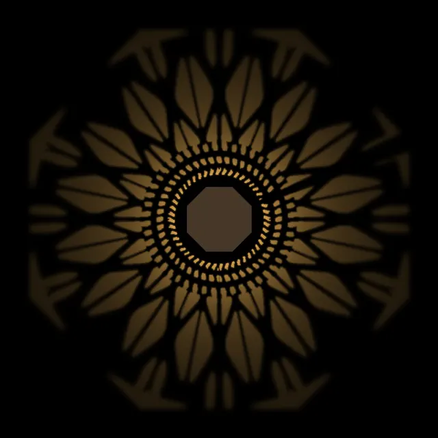 Shadow from an octagonal lamp